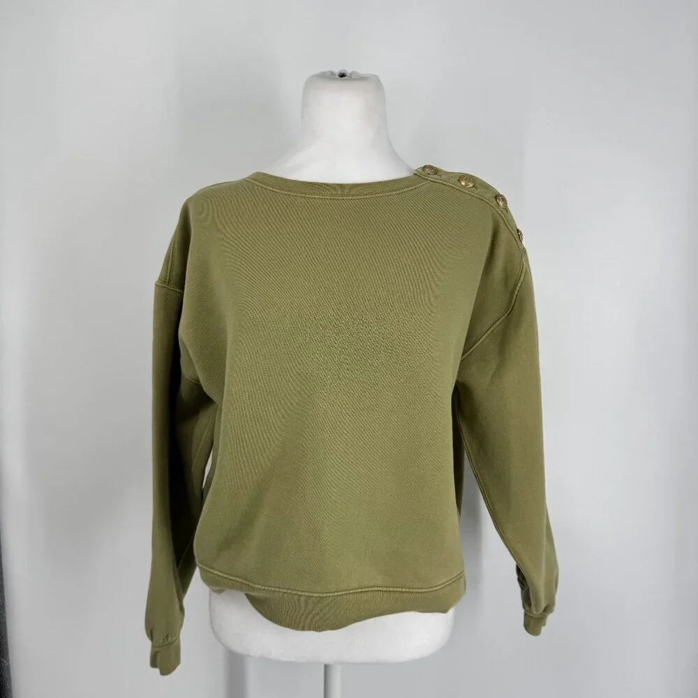 J.Crew Heritage Fleece Cropped Sweatshirt Size S